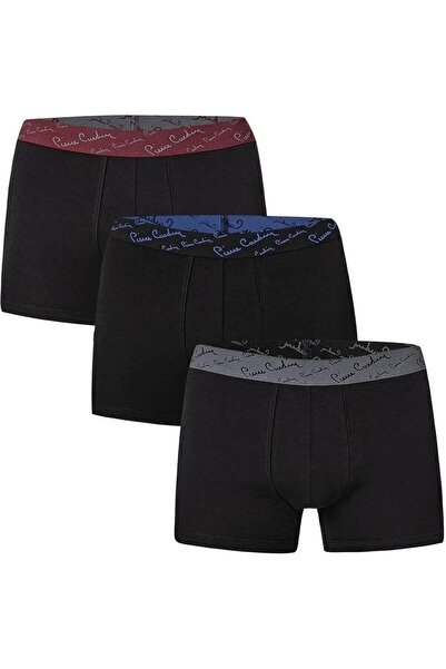 Pierre Cardin Men's Black Stretch 3-Piece Boxer-390