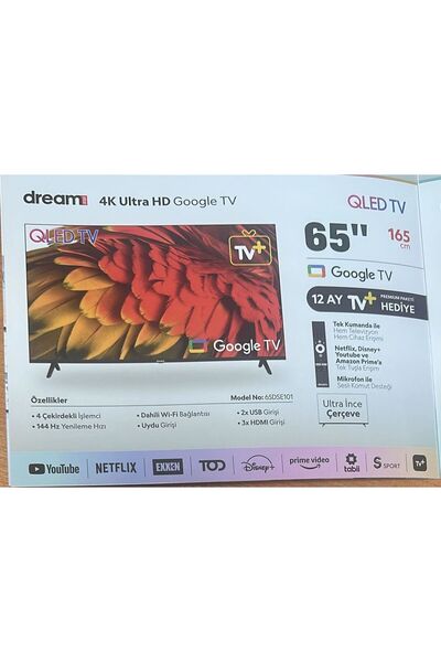 Dreamstar 65'' 165 CM 4K ULTRA HD UYDULU SMART LED TV