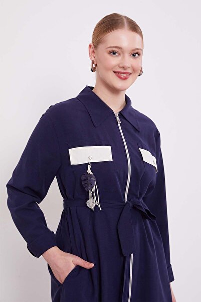 Levidor Navy Blue Cupra Cap with Pocket Accessory Detail