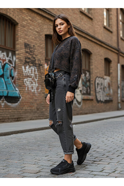 Bonjey حذاء رياضي يومي مرن قابل للتنفس باللون الأسود للجنسين، حذاء رياضي للجر...