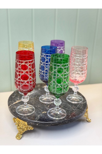 dunyazuccaciye Atelier Y 6 Kişilik Bohemia Kristal Kahve Yanı