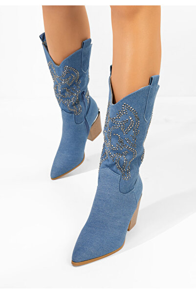 B T Shoes Καουμπόικες Μπότες Ysrana V2 Τζιν