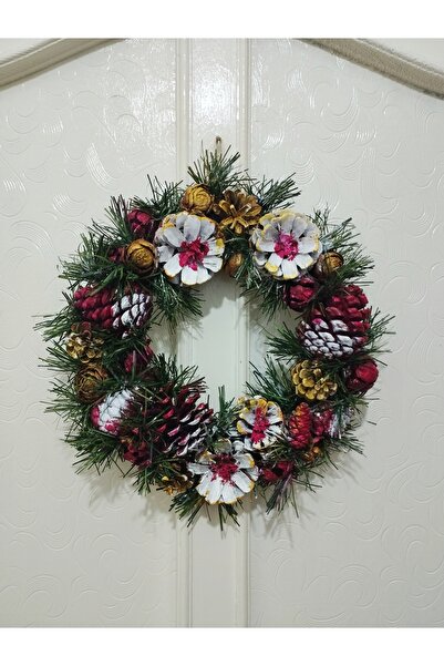 bayram taşcıoğlu home desing Kozalak Garland Yılbaşı Hediyelik Kapı Duvar Süsü