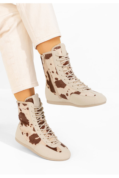 B T Shoes Women's high-top sneakers Rosira beige