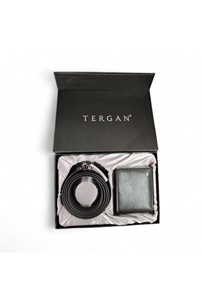 Tergan Genuine Leather Men's Double Offset Gift Set S1Se00006786