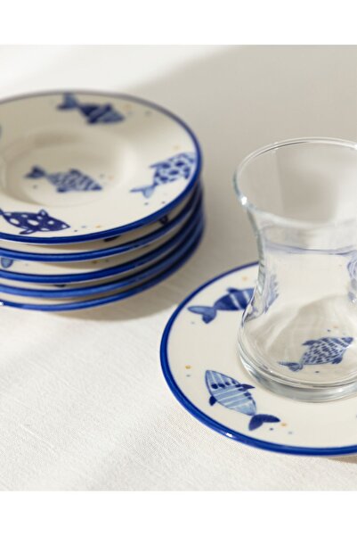 Madame Coco Luxe Poisson 6-Piece Tea Plate Set