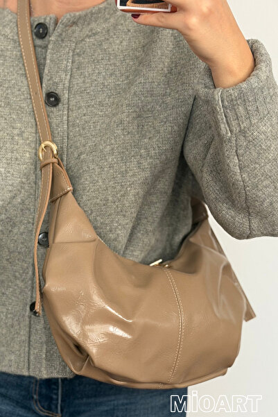 MioArt Women's Oval Shiny Shoulder Bag