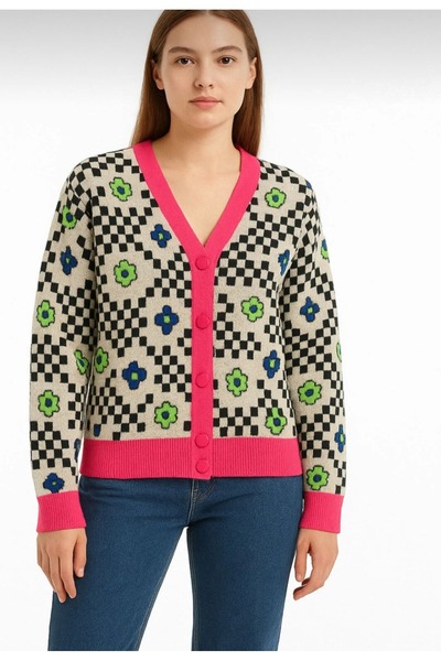 NorthAK Knitwear Oversized Cardigan Ethnic Patterned