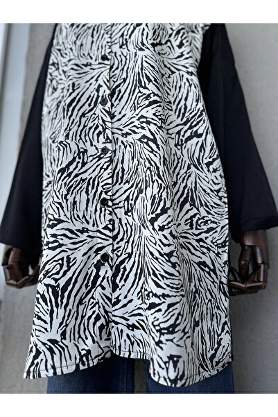 Invee Zebra Pattern Oversize Shirt
