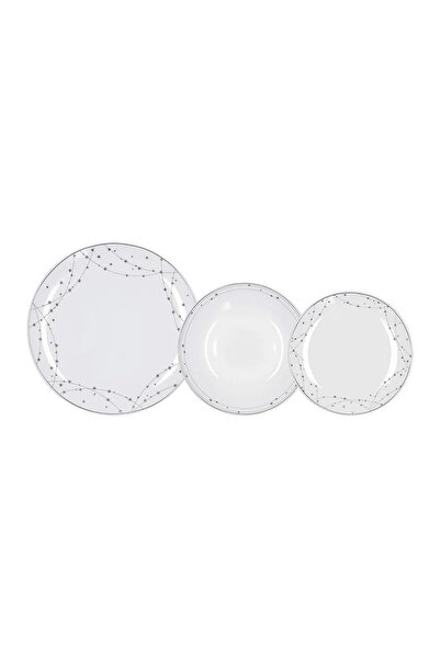Tognana Madison Silverlight 18-piece white-gray porcelain table set
