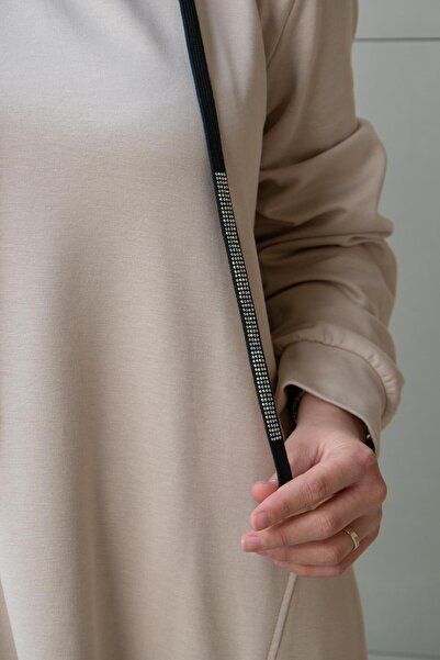 FUAT GÜRSEN Fuat Gürşen Chiffon Detailed Hooded Tunic