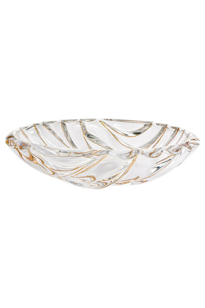 Bohemia Cristal Bohemia crystal fruit bowl Bamboo Gold 336