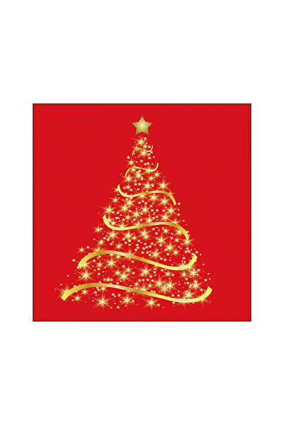 Ambiente 33x33 cm Table Napkins - Shining tree red (FSC Mix)