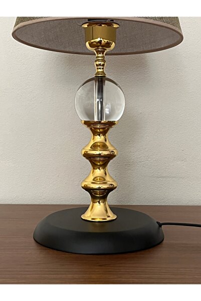 asellus Aurora Series Luxury Modern Lampshade – Crystal Table Lamp with Gold Detail