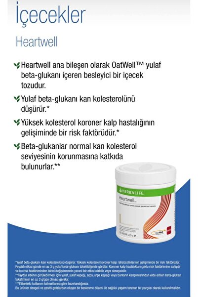 Herbalife Heartwell Beta - Glukan Lif (Orijinal Ürün)
