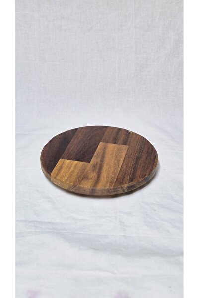 DECOVIBE Doğal Iroko Ahşap Sunum Tahtası Şarküteri Tabağı