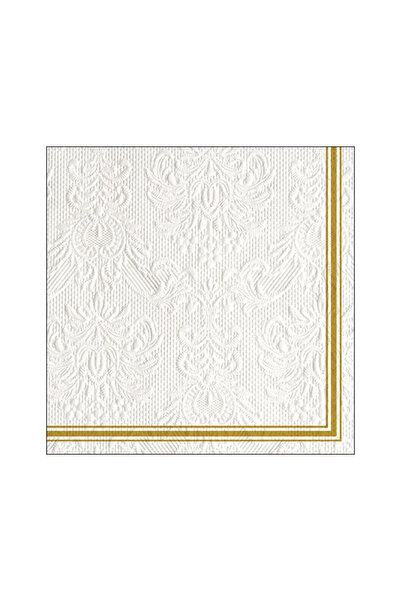 Ambiente Table napkins 33x33 cm Elegance Lea white/gold FSC Mix