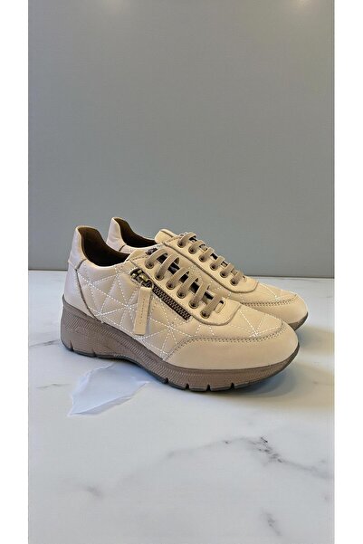 Mammamia D25Ka-3605 Silver Gray Genuine Leather Full Orthopedic Women's Casual Daily Shoes