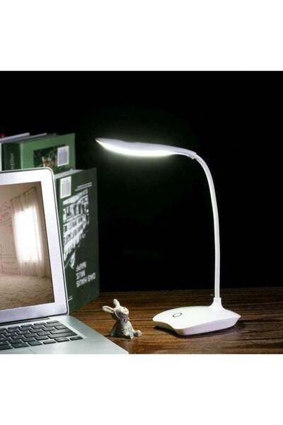 DECDEAL Ultralight LED USB Rechargeable Dimmable Eye-Caring Desk Lamp, Touch Control, 360° Rotatabl