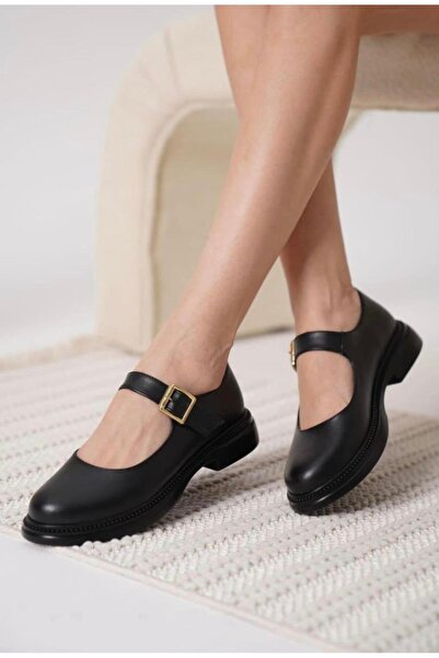 eforia 25K032 Black Full Orthopedic Casual Daily Women's Ballerinas