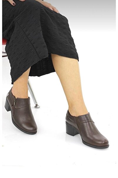 Mammamia D25Ka-3725 Brown Genuine Leather Full Orthopedic Women's Casual Daily Shoes