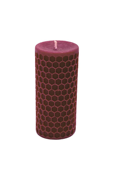 Luxodor Candles Lumânare din ceară de albine, tip fagure, 7x15 cm, roșu inten...