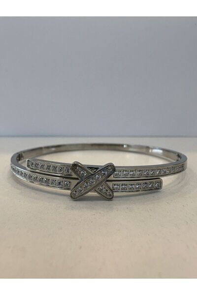 Welch Stone Handcuff Steel Bracelet