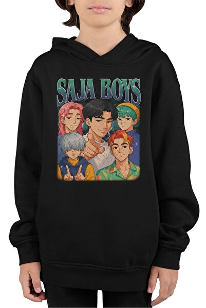 Fuddy Moda سترة فينتاج ساجابويز مطبوع للأطفال بغطاء رأس، هودي للجنسين بطابع K...