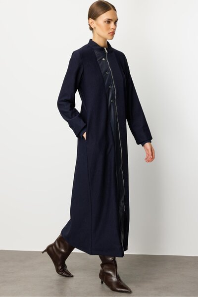 Micca ÖZEL SUNİ DERİ MİX OTTO KUMAŞ İÇİ ASTARLI AKSESUARLI ZAMANSIZ MEVSİMLİK TRNCH / KAP-Laci