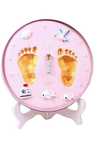 Generic High Quality Mud Cartoon Newborn Footprint Kit with Easy No-Bake Drying for Kids