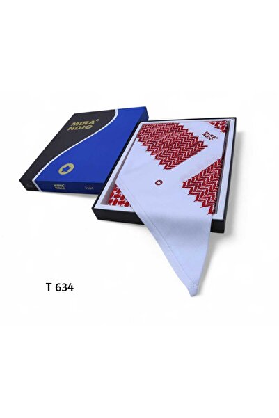 LaFont MIRA NDIO Shemagh, off-white with red, sizes 55/58/60