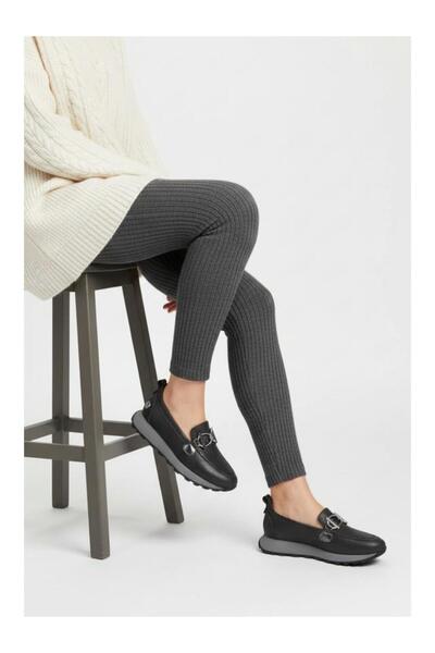 Mammamia D25KA-7255 Μαύρα Γνήσιο Δέρμα Πλήρως Ορθοπεδικά Γυναικεία Casual Παπ...