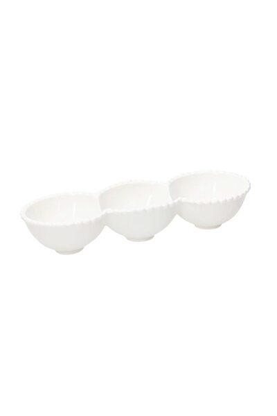 Tognana 3-compartment platter Porcellane 27.5x9.5x5 cm white porcelain