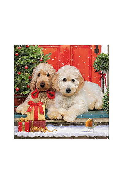 Ambiente Table napkins 33x33cm Dogs at the door FSC Mix