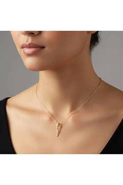 TabiTela 8 ayar altın kolye ucu anahtar GM212 0.5 gr