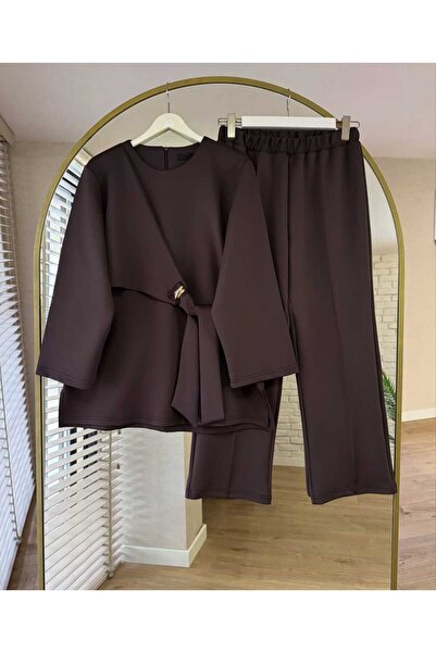 LİA TESETTÜR Buckle Detailed Double Suit