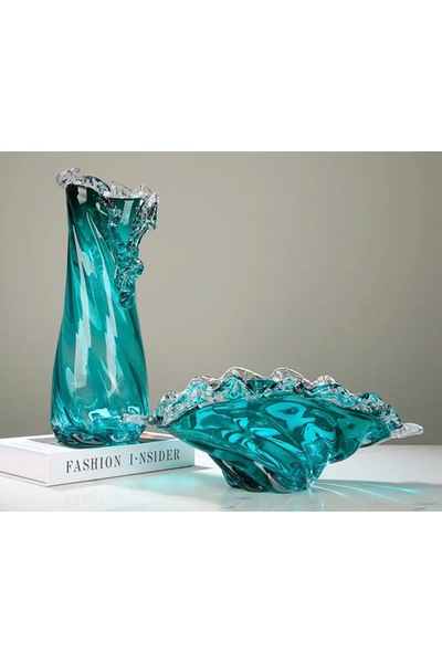 tuan design 2 li turkuaz vazo kase seti