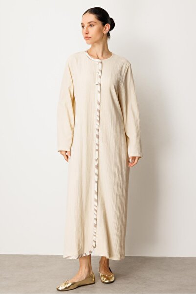 Micca Zebra Desen Özel Dokuma Kumaş Kap - Ferace-Bej