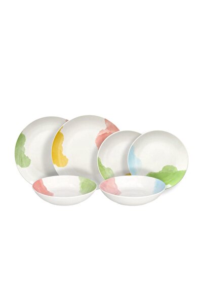 Tognana 18-piece table set, multicolor porcelain, Madison Collection