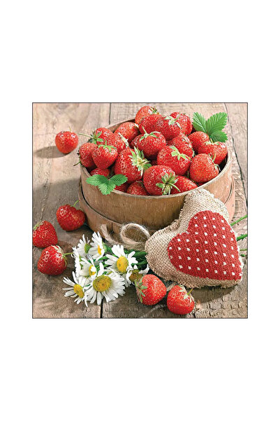 Ambiente Table napkins 33x33 cm Tasty Strawberries (FSC Mix)