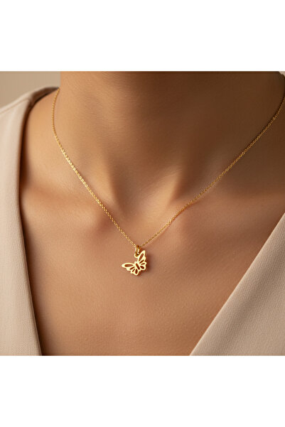TabiTela 14 ayar altın kolye ucu kelebek GM374 0.5 gr