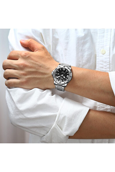 Nibosi Men's Wristwatch, Nibosi, Elegant, Fashion, Analog, Quartz, Casual, Silver Black