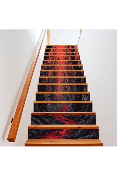 Avex Autocolant decorativ pentru scări interioare, imprimare autocolantă de înaltă rezoluție, dimensiuni 200 x 124 cm