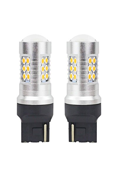AMIO Set becuri auto cu LED CANBUS, 3030, 24SMD, compatibil T20, 7440, WY21W,...