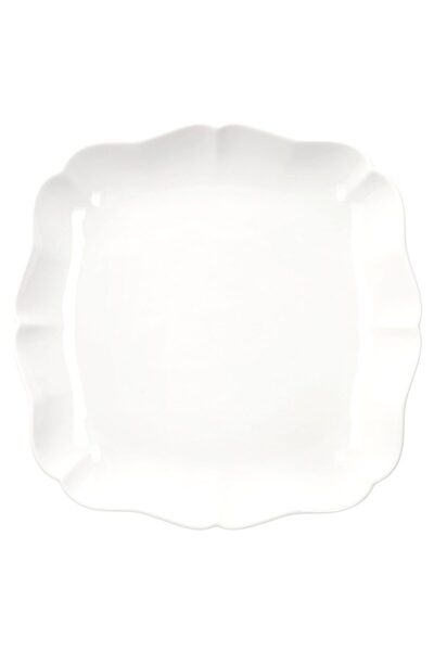 Andrea Fontebasso Brigitte Square Dessert Platter, Porcelain, 22 x 22 cm, White