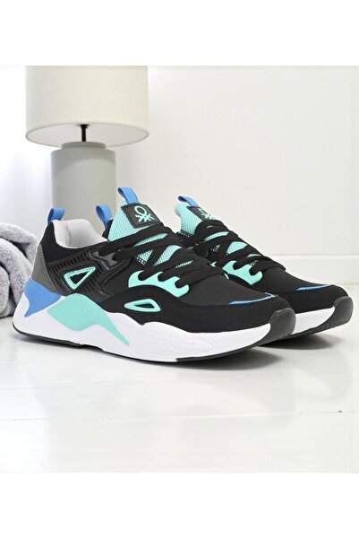 Benetton 11109 Siyah Tam Ortopedik Sneaker Günlük Kadın Spor Ayakkabı