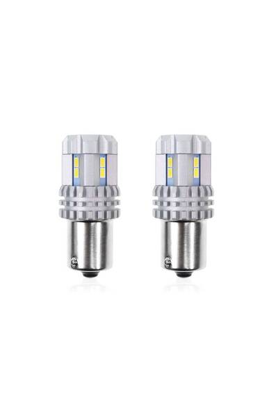 AMIO Set becuri auto cu LED CANBUS compatibil P21 R5W/R10W 22 SMD Alb 12V/24V