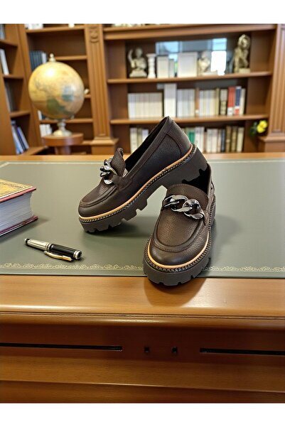 Mammamia D25Ka-3230 Brown Genuine Leather Full Orthopedic Women's Casual Daily Shoes