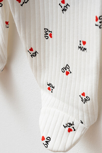 yukobaby bebeğiniz için en doğalı Baby 7-Piece I Love Mam&Dad Newborn Hospital Release Bodysuit Set Yk78883