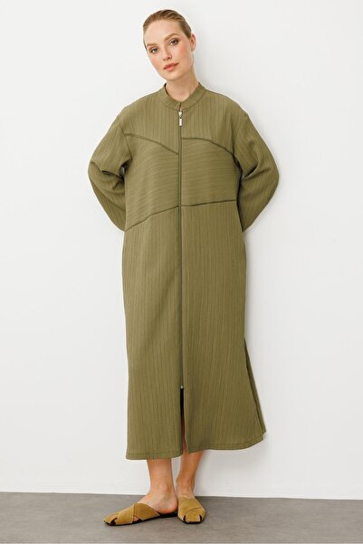 Micca Özel Dokuma Kumaş Spor Zamansız Kap- Ferace-Haki